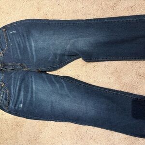Time and Tru Blue High Rise Jeans with Distressed Look